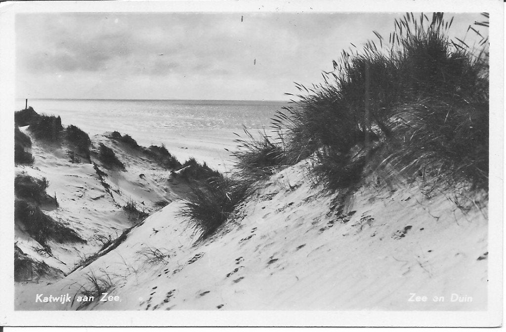 Oude Ansichtkaart Katwijk aan Zee - Zee en Duin, Ophalen of Verzenden, 1940 tot 1960, Gelopen, Zuid-Holland