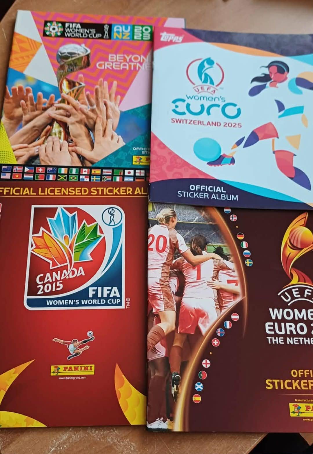 Lot6 4 lege Panini/TOPPS Woman albums., Ophalen of Verzenden, Zo goed als nieuw