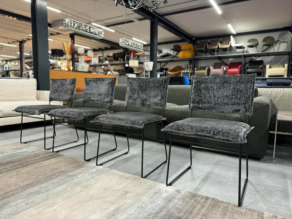 4 Nieuw Jess Design Stoel Norman Eetkamerstoel Stof
