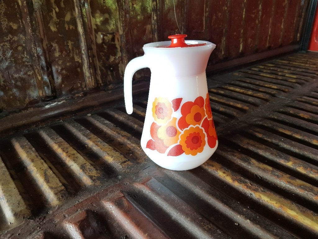 Arcopal Lotus Kan schenkkan Oranje vintage retro 70s 80s, Huis en Inrichting, Keuken | Servies, Glas of Glazen, Ophalen of Verzenden