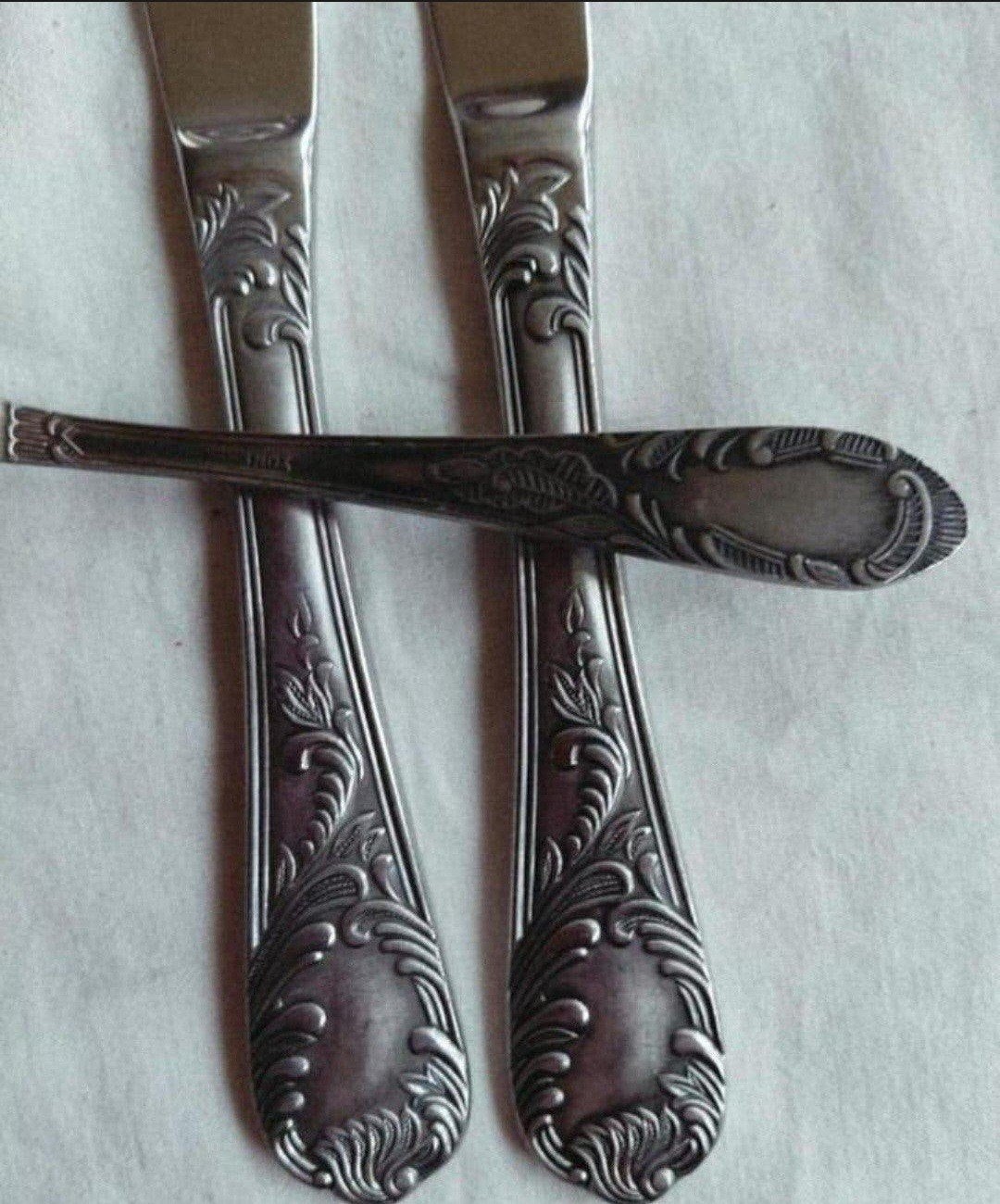 Bestek Amefa Inox taartschep messen barroke krullen, Antiek en Kunst, Ophalen of Verzenden