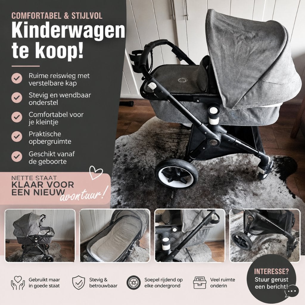 Bugaboo Kinderwagen + Buggy in één – Complete set, Ophalen, Gebruikt, Bugaboo, Combiwagen