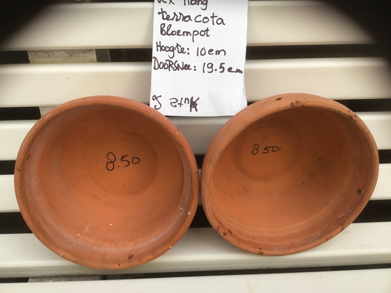3 nieuwe terracotta bloempotten🪴, Tuin en Terras, Bloempotten, Ophalen, Rond, Zo goed als nieuw, Minder dan 40 cm