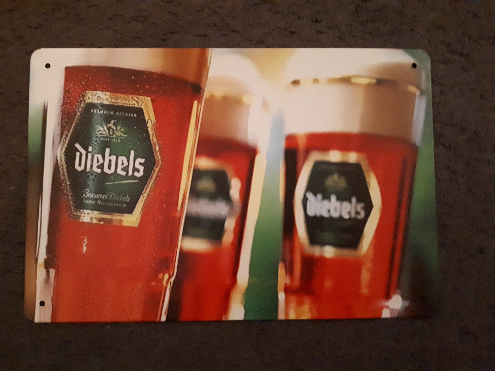 Diebels 20x30 cm Metalen Reclamebord, Verzamelen, Biermerken, Ophalen of Verzenden, Nieuw, Reclamebord, Plaat of Schild, Overige merken
