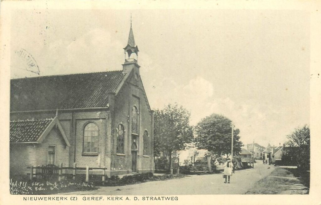 378-316-021 Nieuwerkerk Straatweg Geref Kerk, Verzenden, Voor 1920, Zeeland