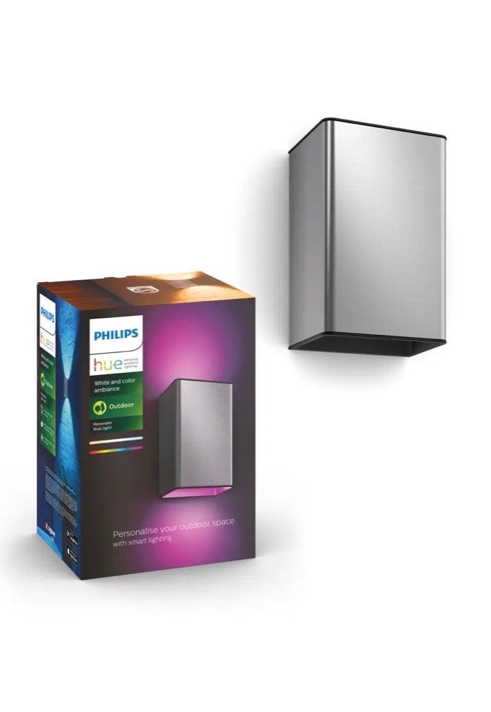 Philips Hue Resonate Outdoor Wandlamp - Zilver, Metaal, Nieuw, Overige fittingen, Ophalen of Verzenden
