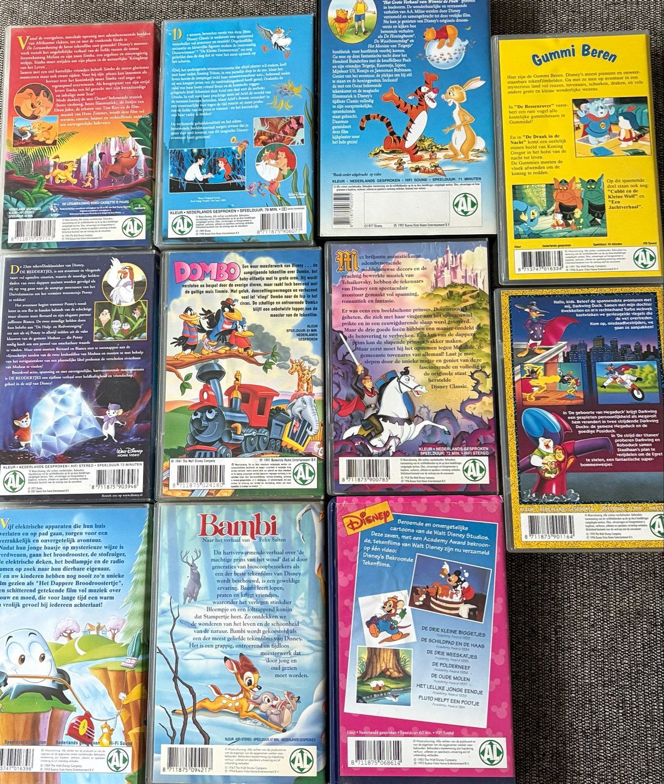 Disney VHS Band: De Leeuwenkoning, Bambi, Dumbo en meer!, Cd's en Dvd's, Ophalen, Nederlands ondertiteld, Gebruikt, Alle leeftijden