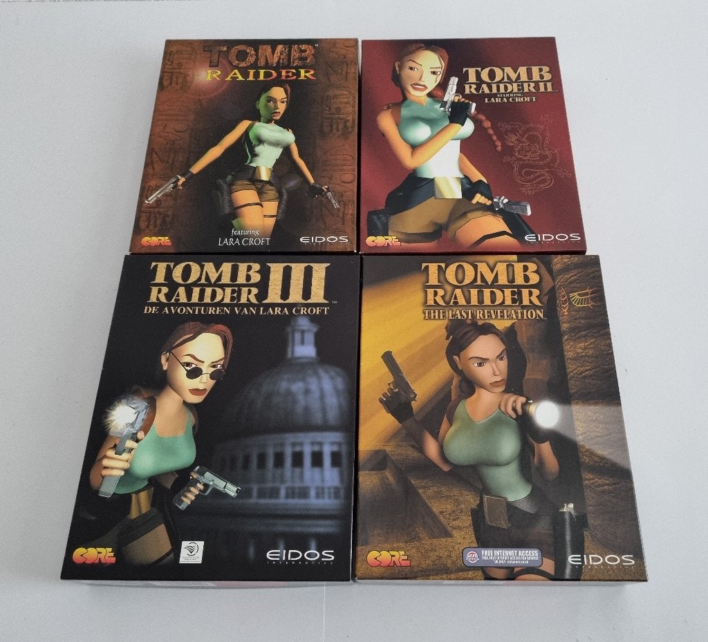 4 Tomb Raider Big Box PC CD-Rom Games, Spelcomputers en Games, Games | Pc, Gebruikt, Avontuur en Actie, 1 speler, Vanaf 12 jaar
