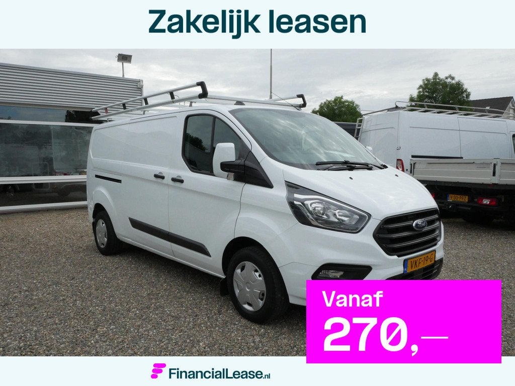 Ford Transit Custom 2.0 TDCI 130PK L2 AC-CAM-NAV-Imperial-in, Voorwielaandrijving, Stof, 4 cilinders, Met garantie (alle)