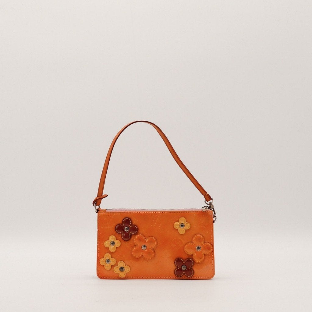 Louis Vuitton Lexington Flower clutch, Verzenden, Gebruikt, Bruin, Avondtasje