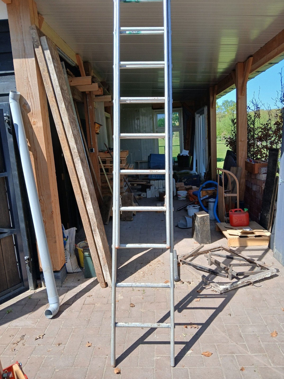 2-delige ladder, Doe-het-zelf en Verbouw, Steigers, Ophalen, Gebruikt, Overige typen, 2 tot 5 meter