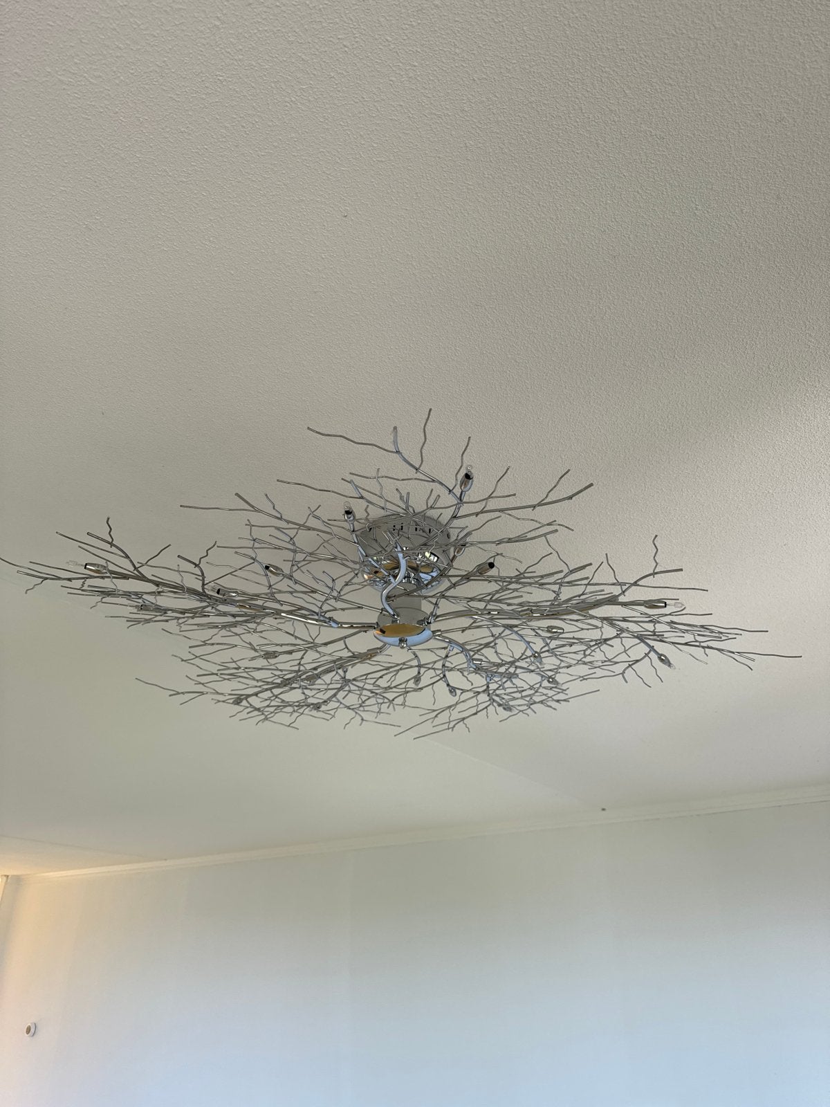 Moderne plafondlamp 'takken' design, Huis en Inrichting, Ophalen, Gebruikt, Metaal, Overige fittingen
