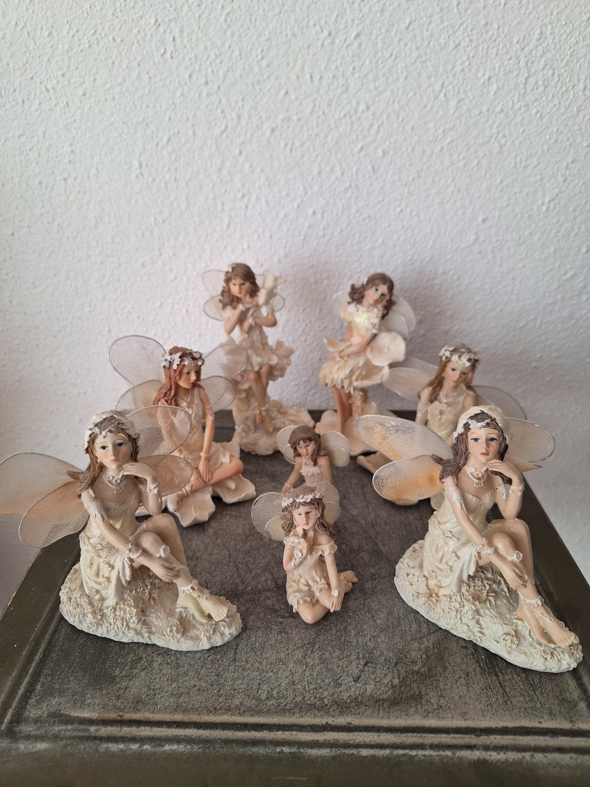Set van 8 decoratieve elfjes/feeën beeldjes, Ophalen of Verzenden, Zo goed als nieuw, Fantasy