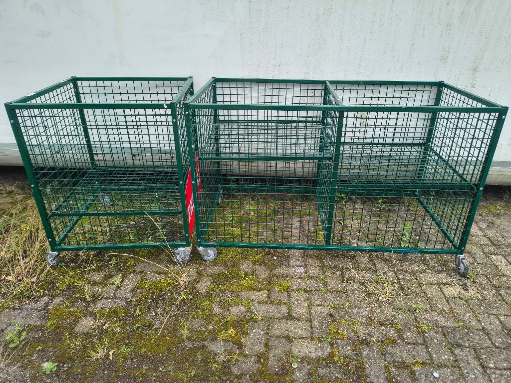 2x Gaas container gaasbak verkoopbak haardhout los gestort, 100 liter of meer, Ophalen, Gebruikt, Transportkar