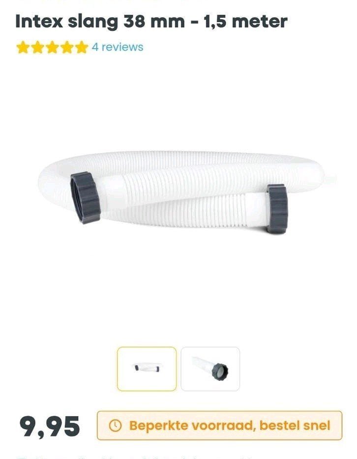 Intex zwembadslang 38 mm - 1,5 meter, Ophalen, Nieuw