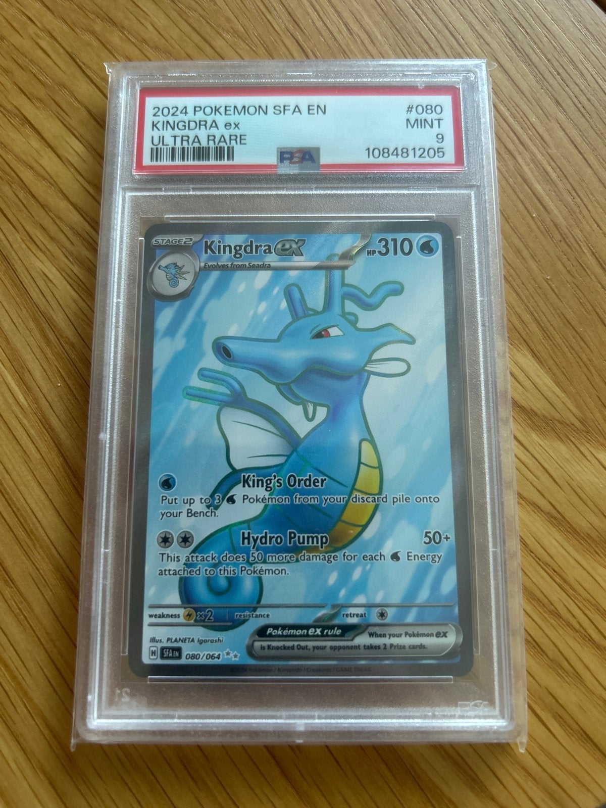 Kingdra ex Ultra Rare PSA 9 MINT Pokémon Kaart, Ophalen of Verzenden, Zo goed als nieuw, Losse kaart