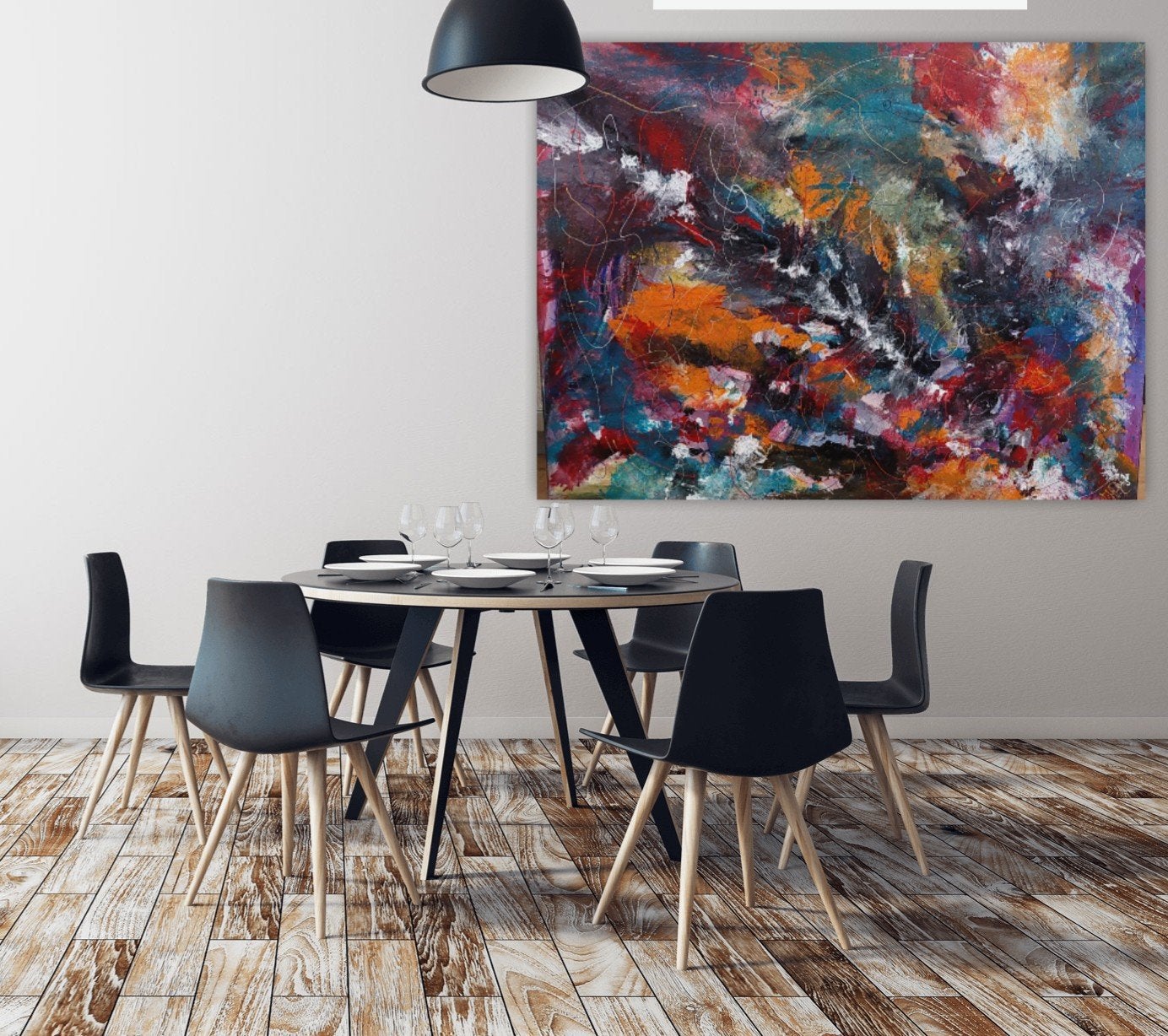 abstract schilderij 100/80, Ophalen