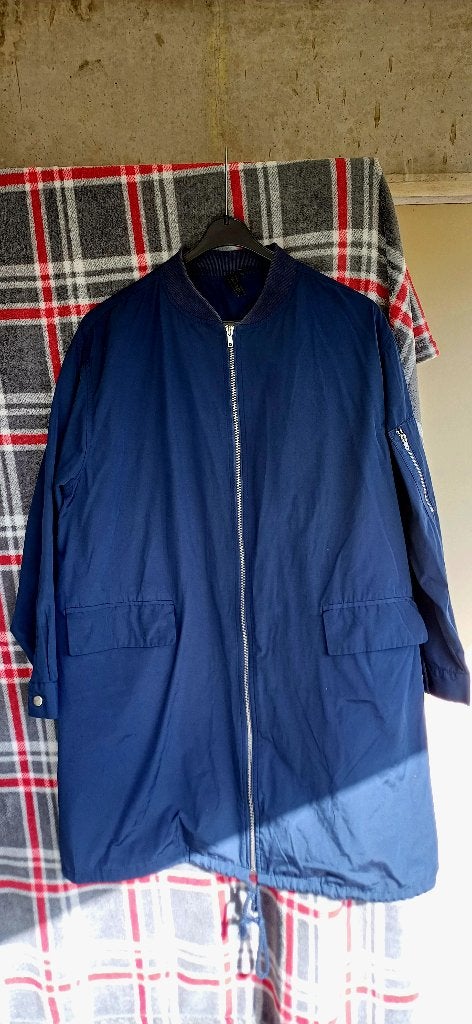 WINTER JAS, Ophalen, Zo goed als nieuw, Maat 46/48 (XL) of groter, Blauw