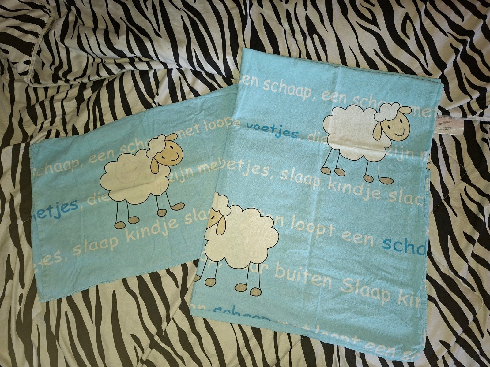 Kinder/peuter dekbedset, Ophalen of Verzenden, Zo goed als nieuw, Jongetje of Meisje, Blauw