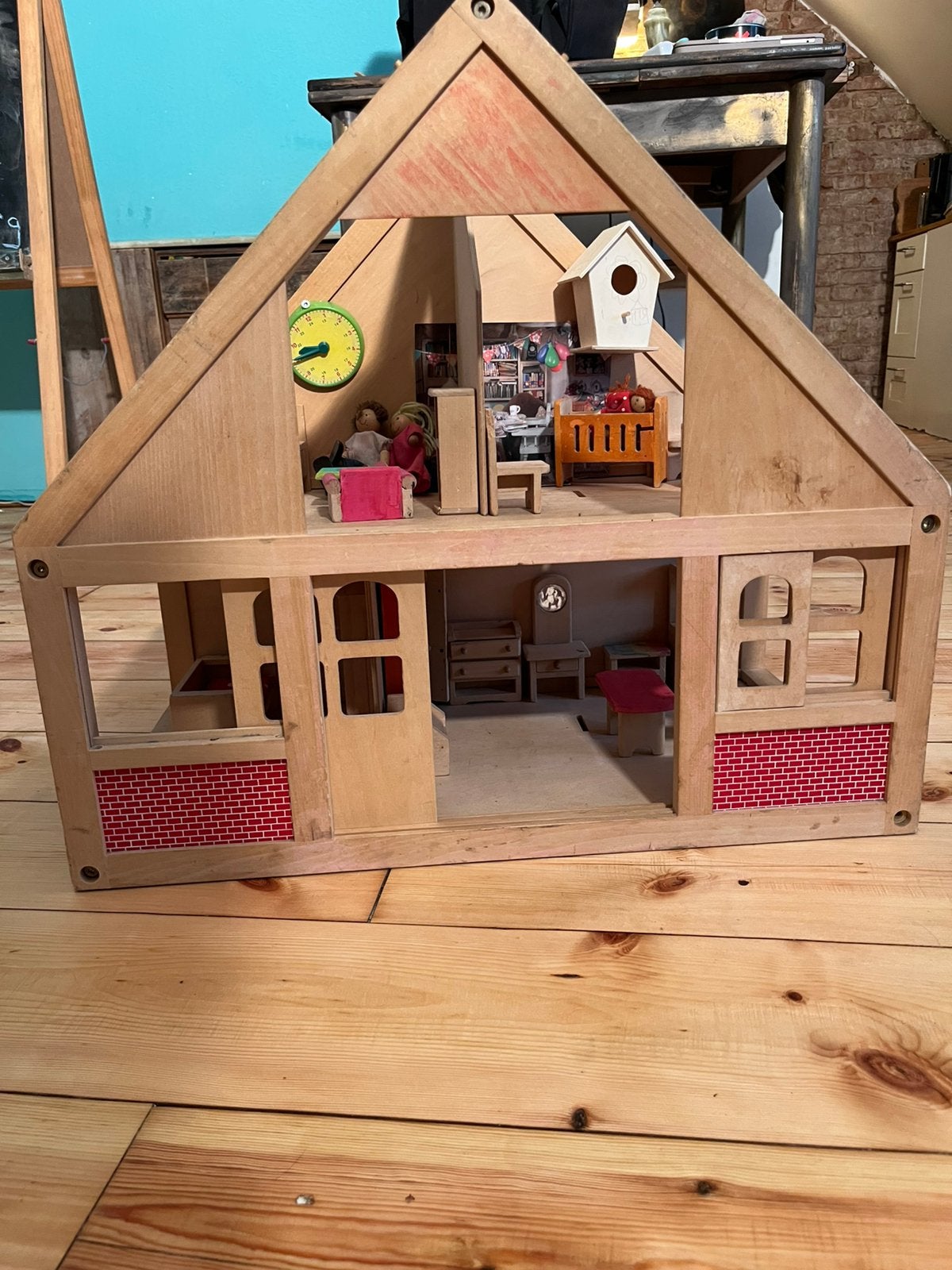 Houten poppenhuis, Ophalen, Gebruikt, Poppenhuis