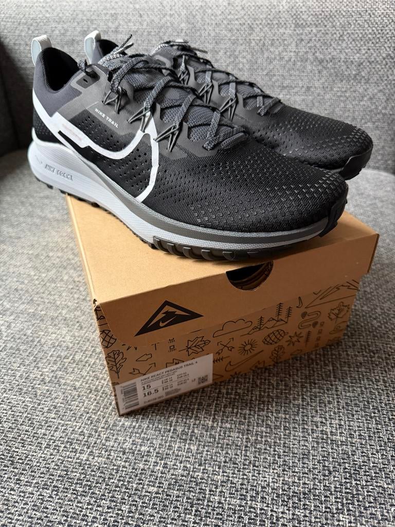 Nike React Pegasus Trail 4 - Maat 49.5 - Nieuw in doos, Nieuw, Ophalen of Verzenden, Sportschoenen, Zwart