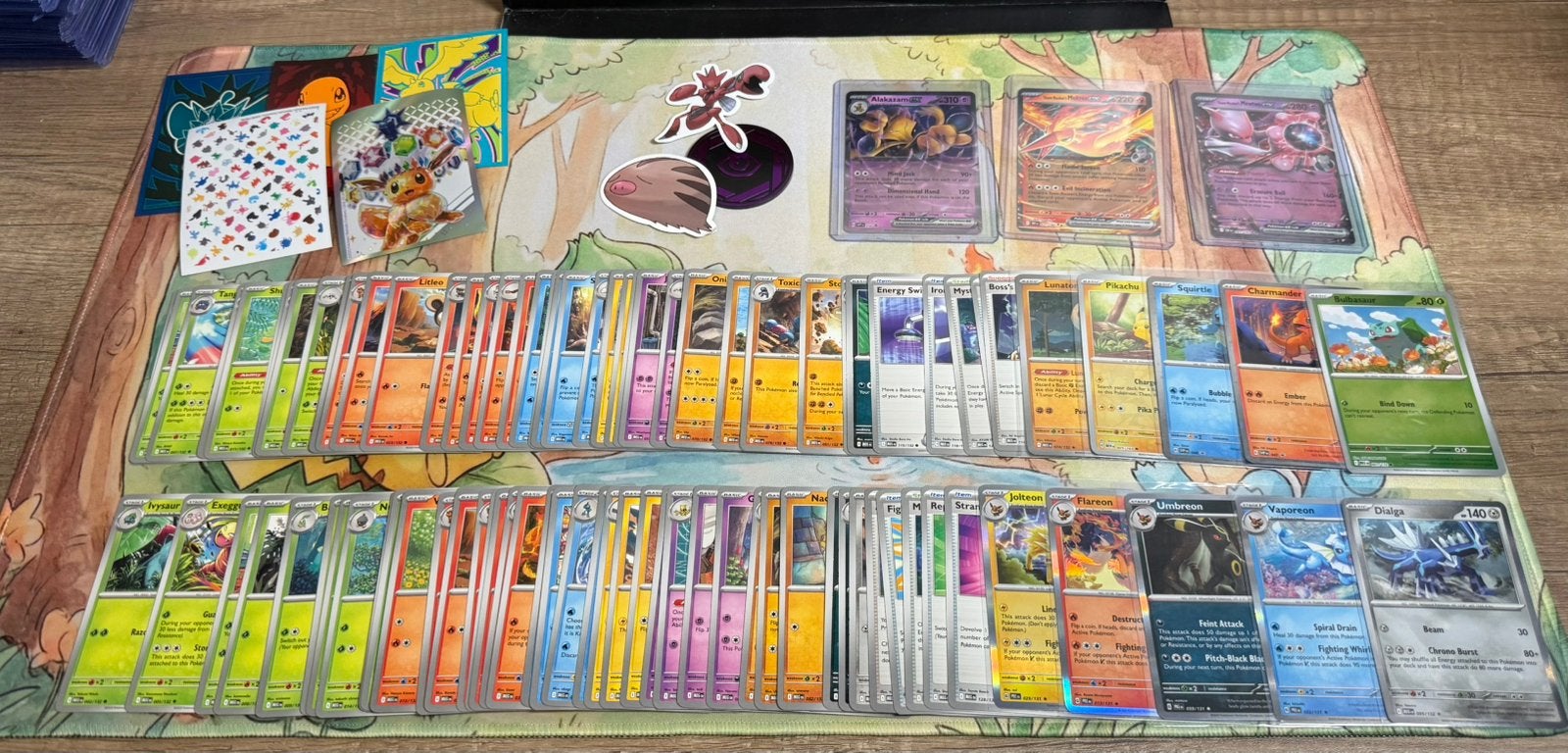 Pokémon Bundel (103 stuks) - 3x EX, Munt & Stickers, Ophalen of Verzenden, Zo goed als nieuw, Meerdere kaarten