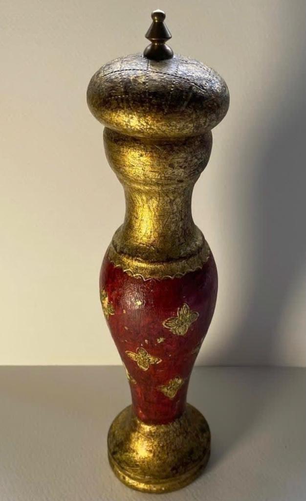Vintage Florentijnse pepermolen 26 cm hoog, Ophalen of Verzenden