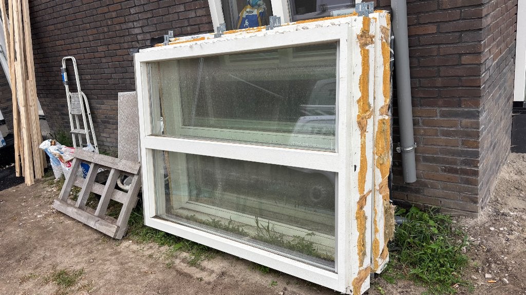 Hardhouten Raamkozijnen 1343 x 1788, Raamkozijn, Zo goed als nieuw, 150 tot 225 cm, Hout