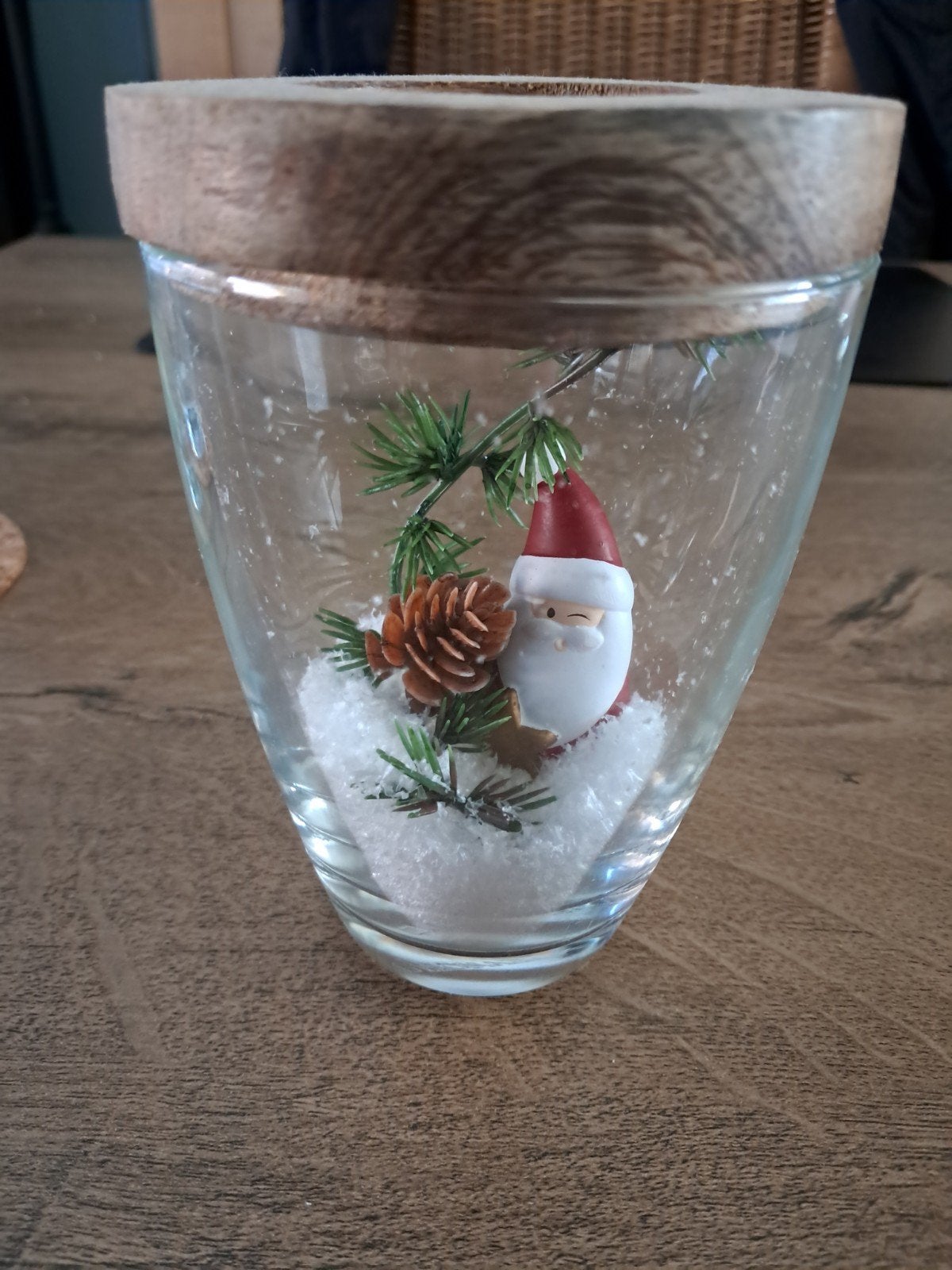 glazen potje met een kerstman erin, Diversen, Kerst, Ophalen
