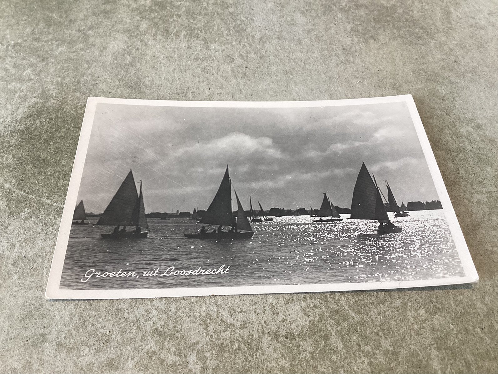 Loosdrecht.       Groeten uit 1954, Ophalen of Verzenden, 1940 tot 1960, Noord-Holland