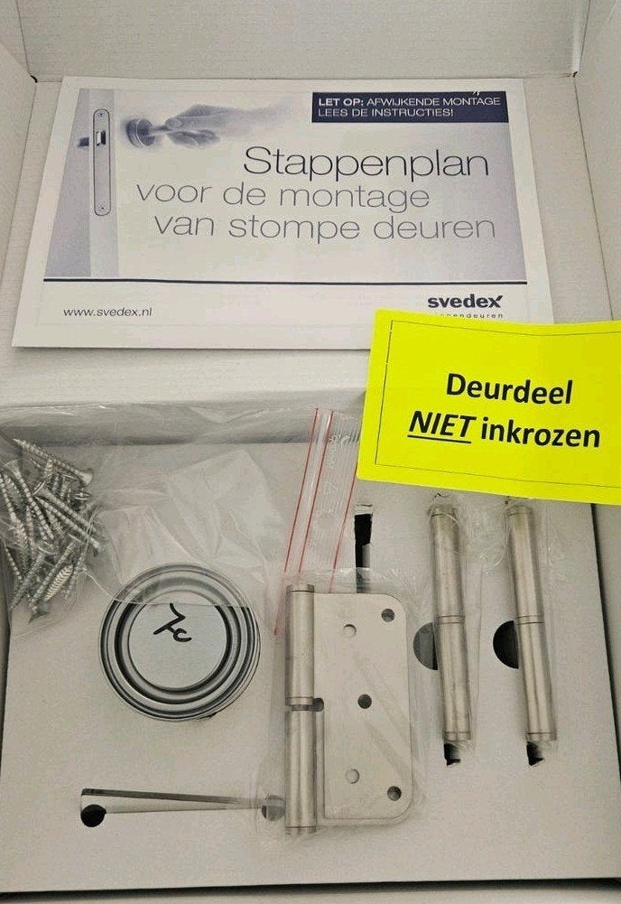 Svedex RVS scharnierenset, 1x L en 1x R NIEUW, Ophalen of Verzenden, Rvs