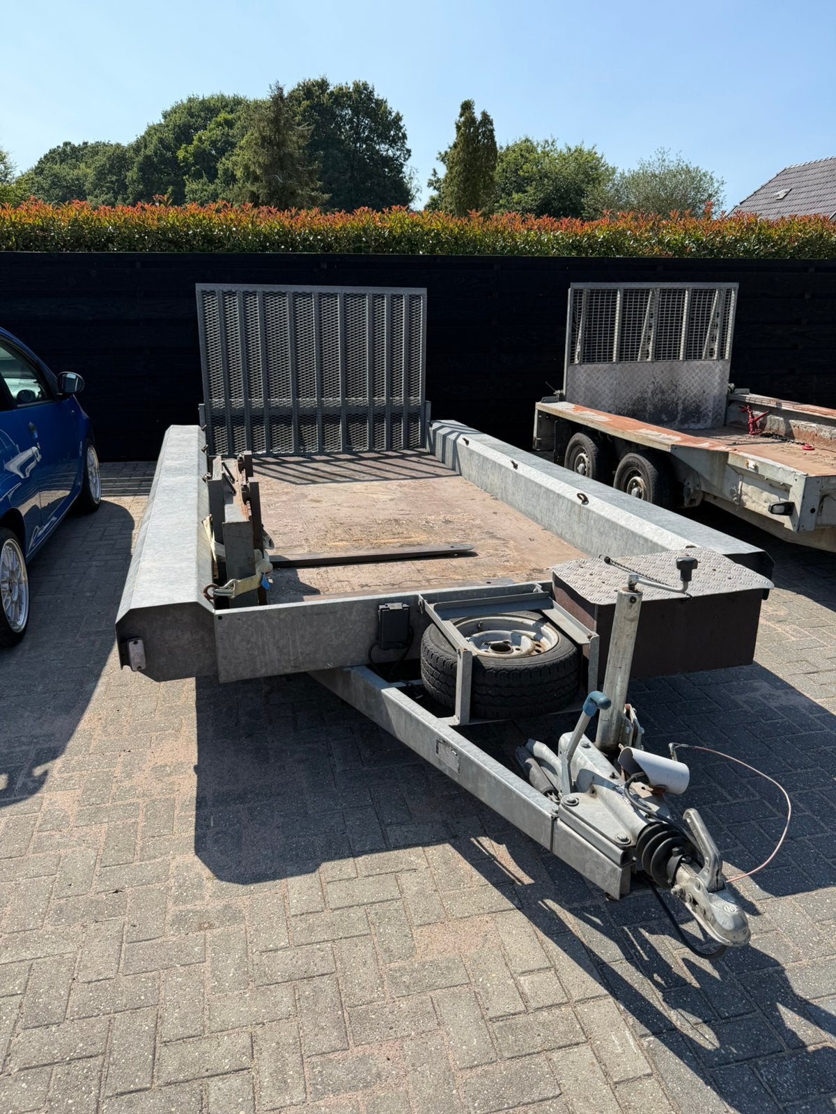 Vlemmix machinetransporter 2-asser langeklep 4.00x1.80, Ophalen, Gebruikt