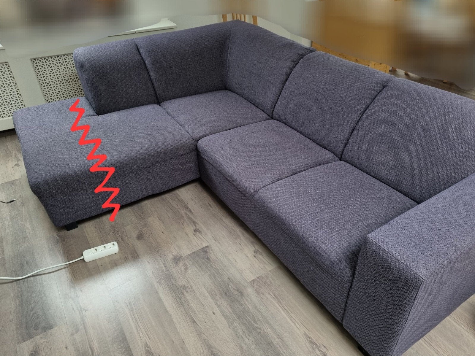 Hoekbank met chaise longue - PART TO DISASSEMBLE, Ophalen, Gebruikt, Stof, Modern