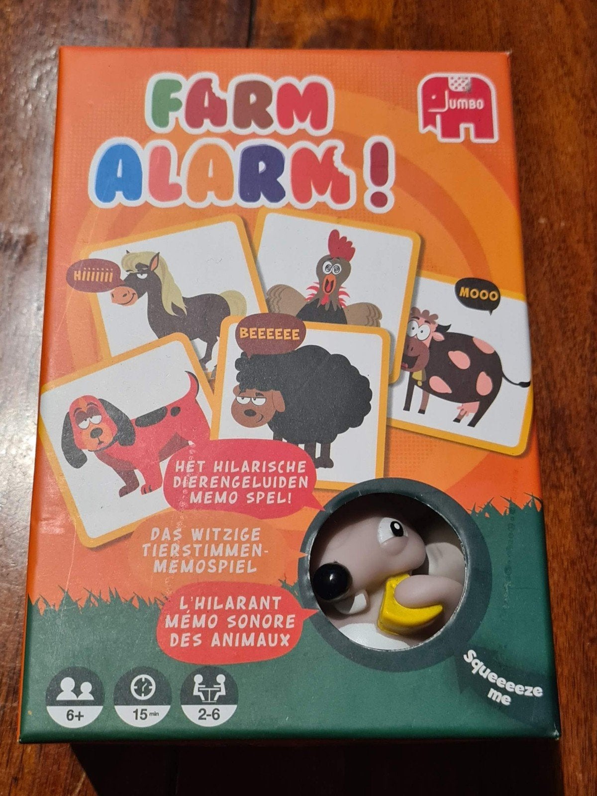 Jumbo Farm Alarm! Hilarisch Dierengeluiden Memo Spel, Hobby en Vrije tijd, Gezelschapsspellen | Overige, Drie of vier spelers