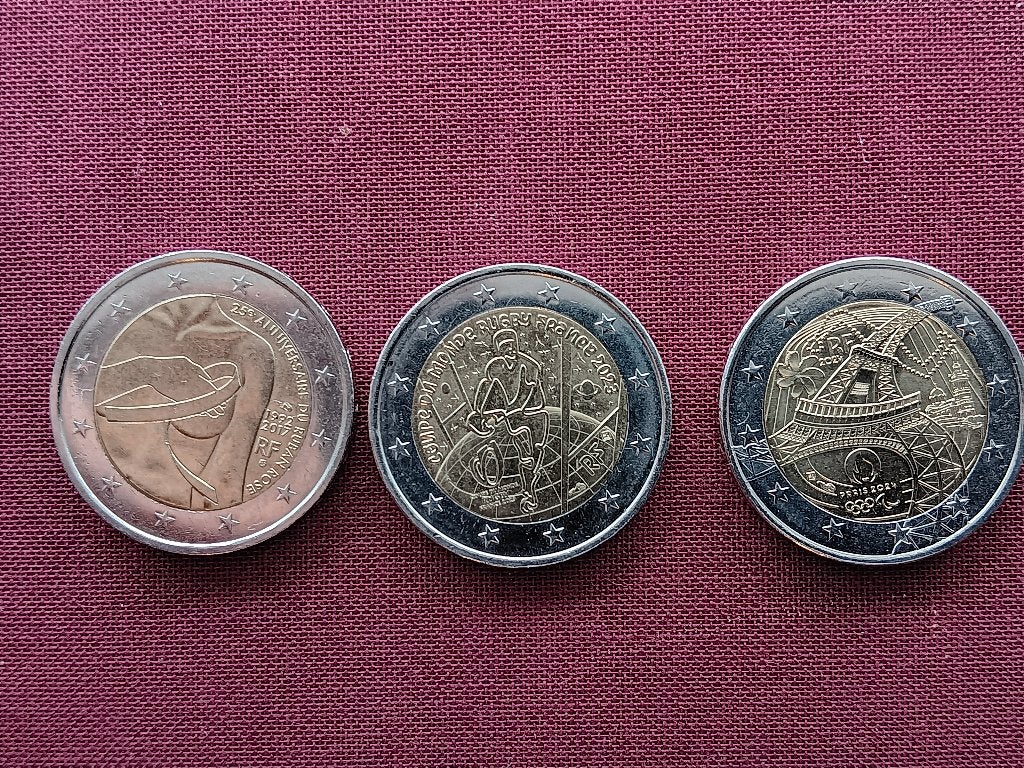 3 speciale 2-euromunten Frankrijk, Postzegels en Munten, Munten | Europa | Euromunten, Verzenden, Frankrijk, 2 euro, Losse munt