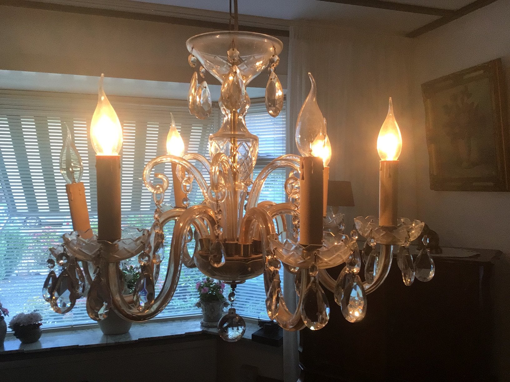 Lamp Kroonluchter Antike, Antiek en Kunst, Ophalen of Verzenden
