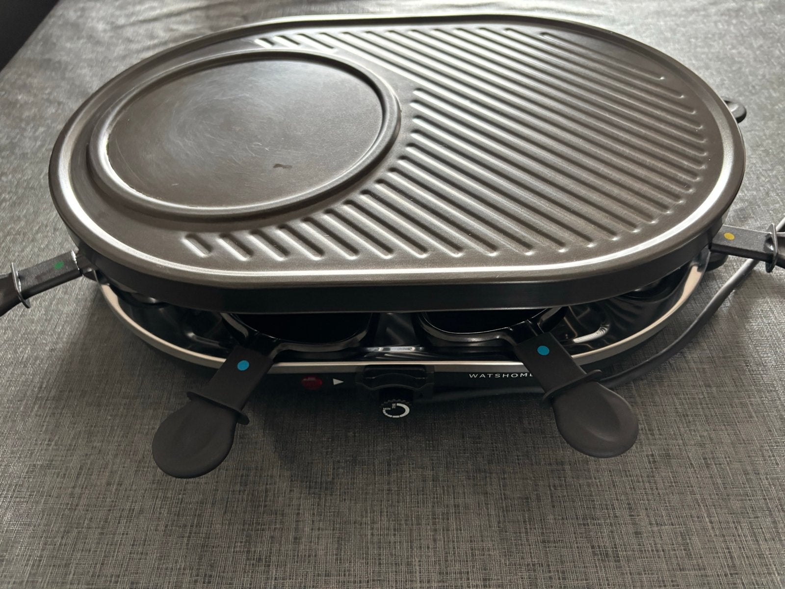 WatsHome Raclette Gourmet Grill - 5-in-1 Multifunctioneel, Ophalen, Zo goed als nieuw