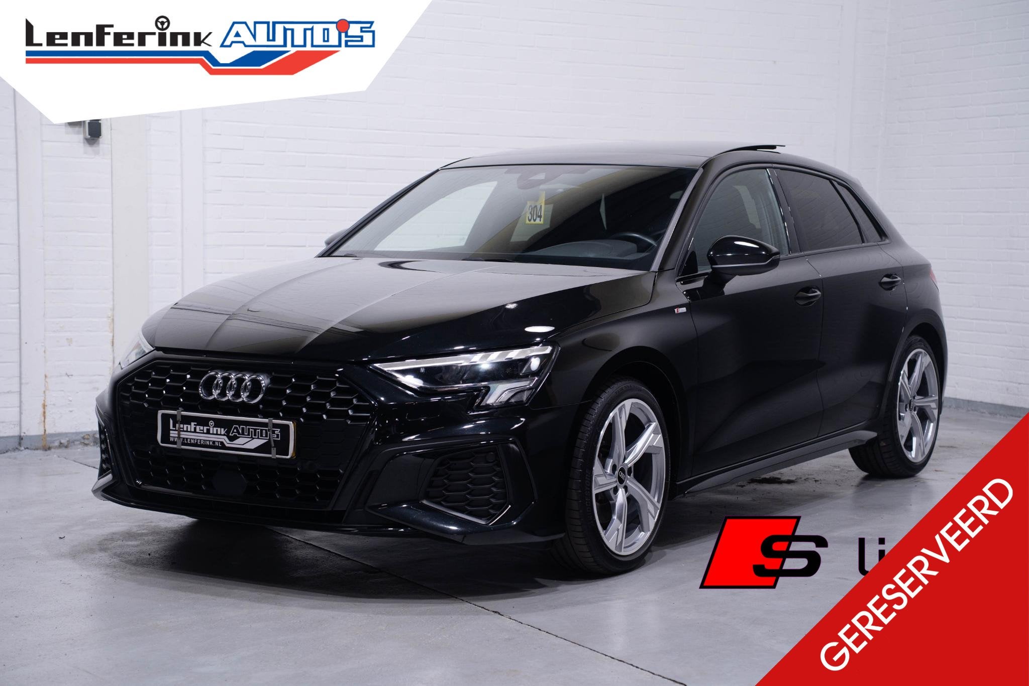 Audi A3 Sportback 35 TFSI S Line Panoramadak Apple Carplay N, Auto's, Audi, 150 pk, Leder en Stof, Zwart, Origineel Nederlands