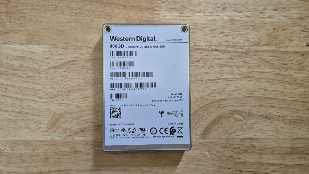 Western Digital Ultrastar DC SS530 800GB SAS SSD, Intern, Western Digital, SAS, Server