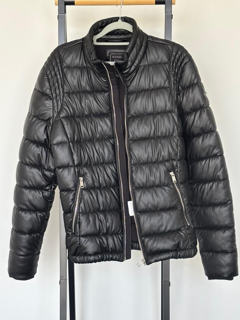Guess Herenjas Zwart Maat M, Maat 48/50 (M), Zwart, Ophalen of Verzenden, Zo goed als nieuw