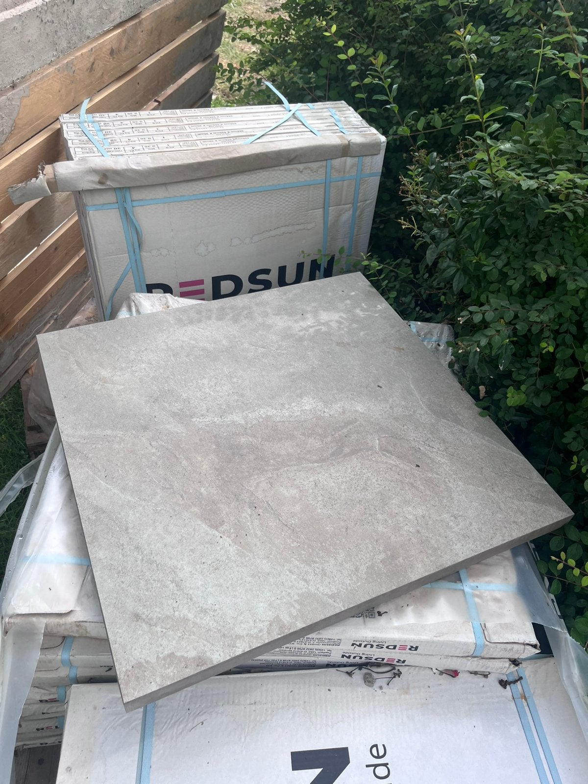 Tuintegels 60x60 10,8m2, Tuin en Terras, Ophalen, Zo goed als nieuw, Beton, Terrastegels