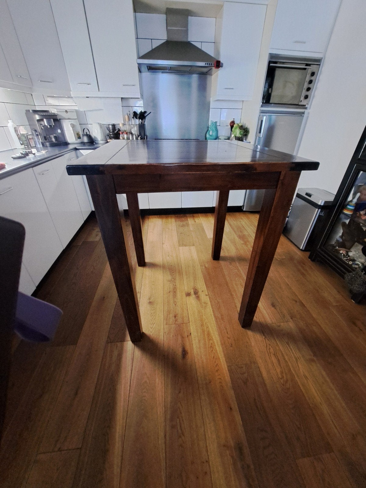 Houten bartafel - Ideaal voor kleine ruimtes, Ophalen, Gebruikt, 50 tot 100 cm, Modern, functioneel
