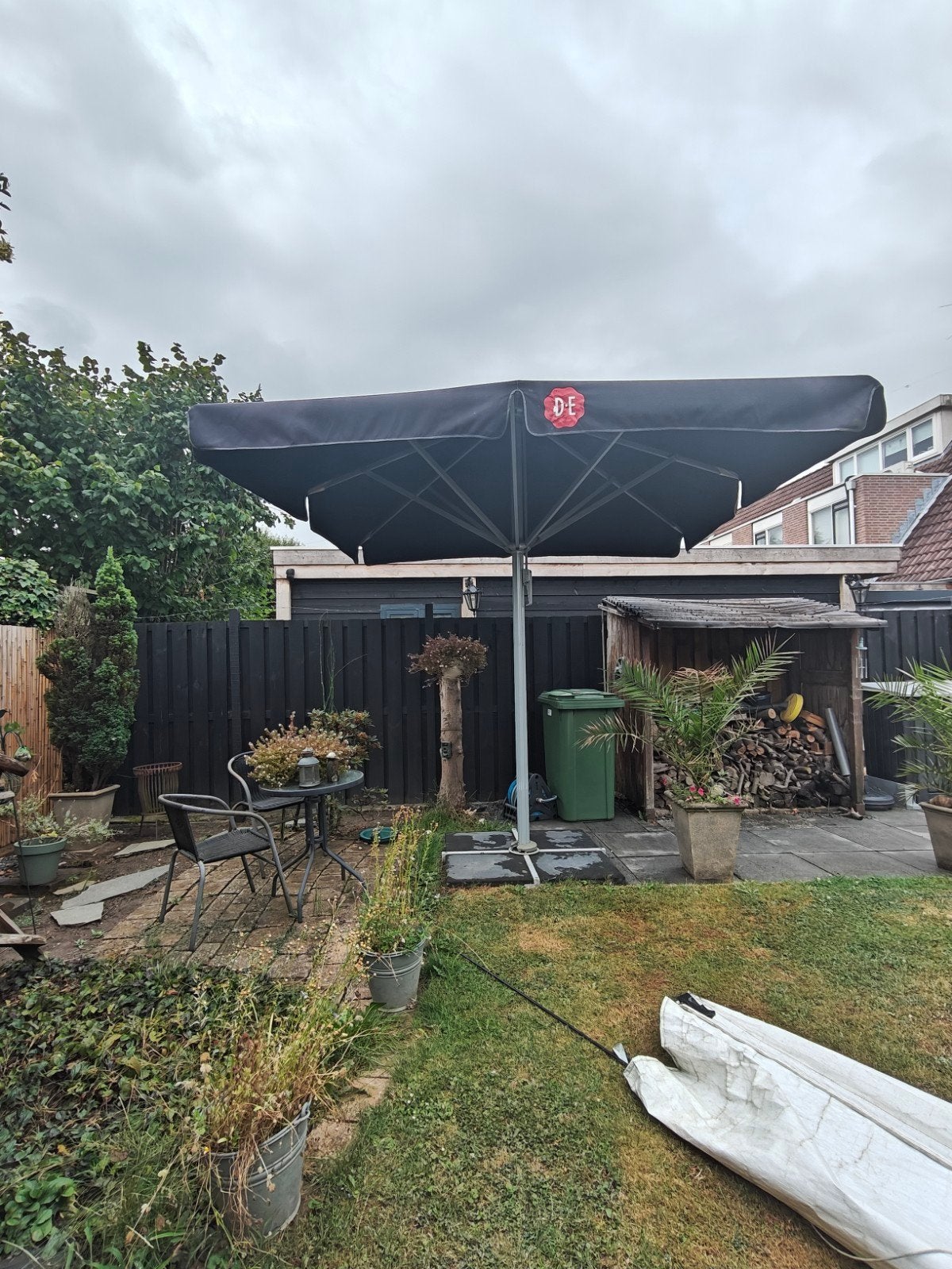Horeca parasol, Tuin en Terras, Parasols, Ophalen, Gebruikt, Waterdicht, Stokparasol