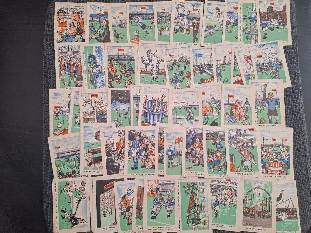 Rizla voetbalstrips jaren 50, compleet, Verzenden, Gebruikt, Sticker