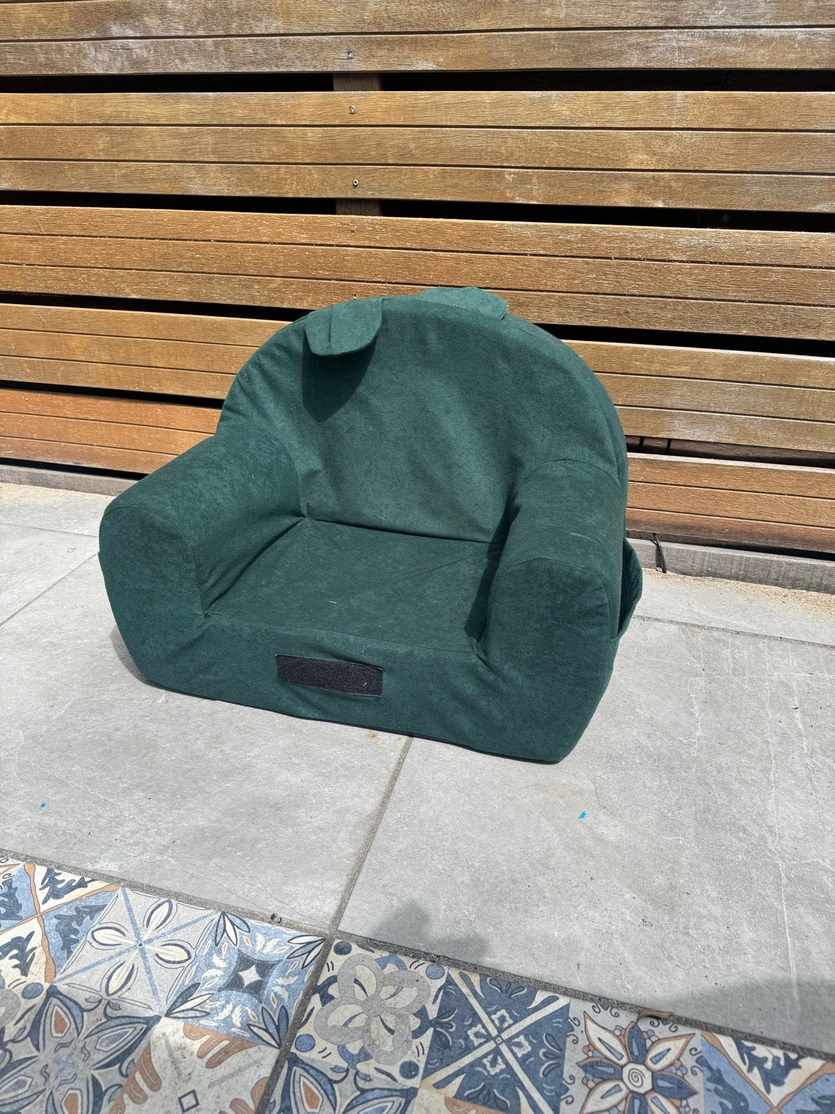 Groene Kinderfauteuil - Comfortabel en Speels, Kinderen en Baby's, Kinderkamer | Tafels en Stoelen, Ophalen, Gebruikt, Stoel(en)