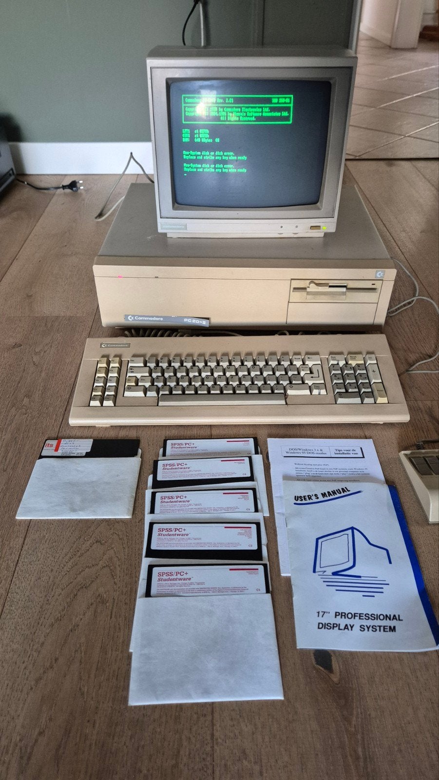 Commodore PC 20-II met monitor, toetsenbord, muis en floppy', Spelcomputers en Games, Ophalen, Overige merken, Gebruikt
