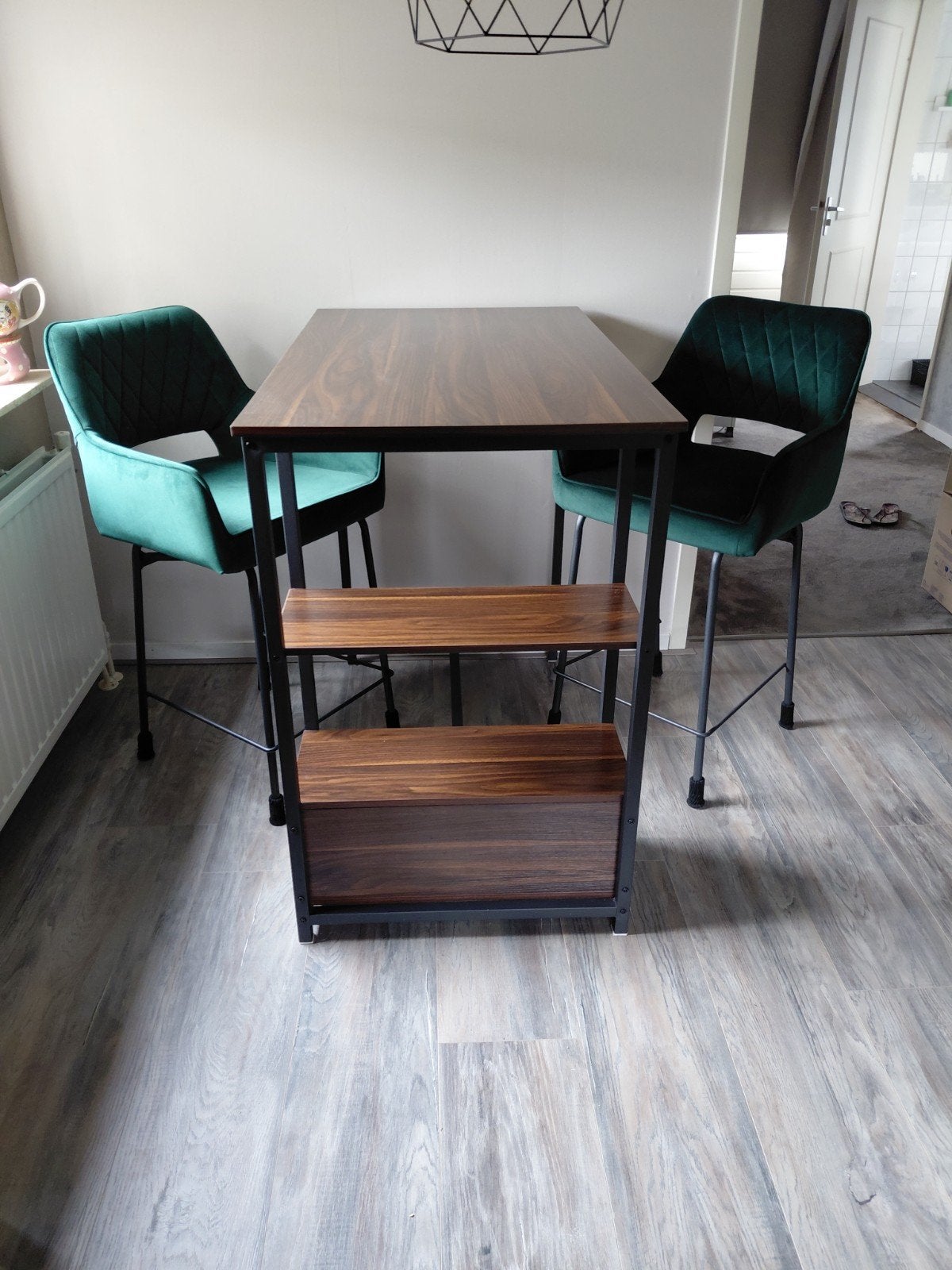 mooie barkrukken met bartafel, Ophalen, Zo goed als nieuw, 90 cm of meer, Hout