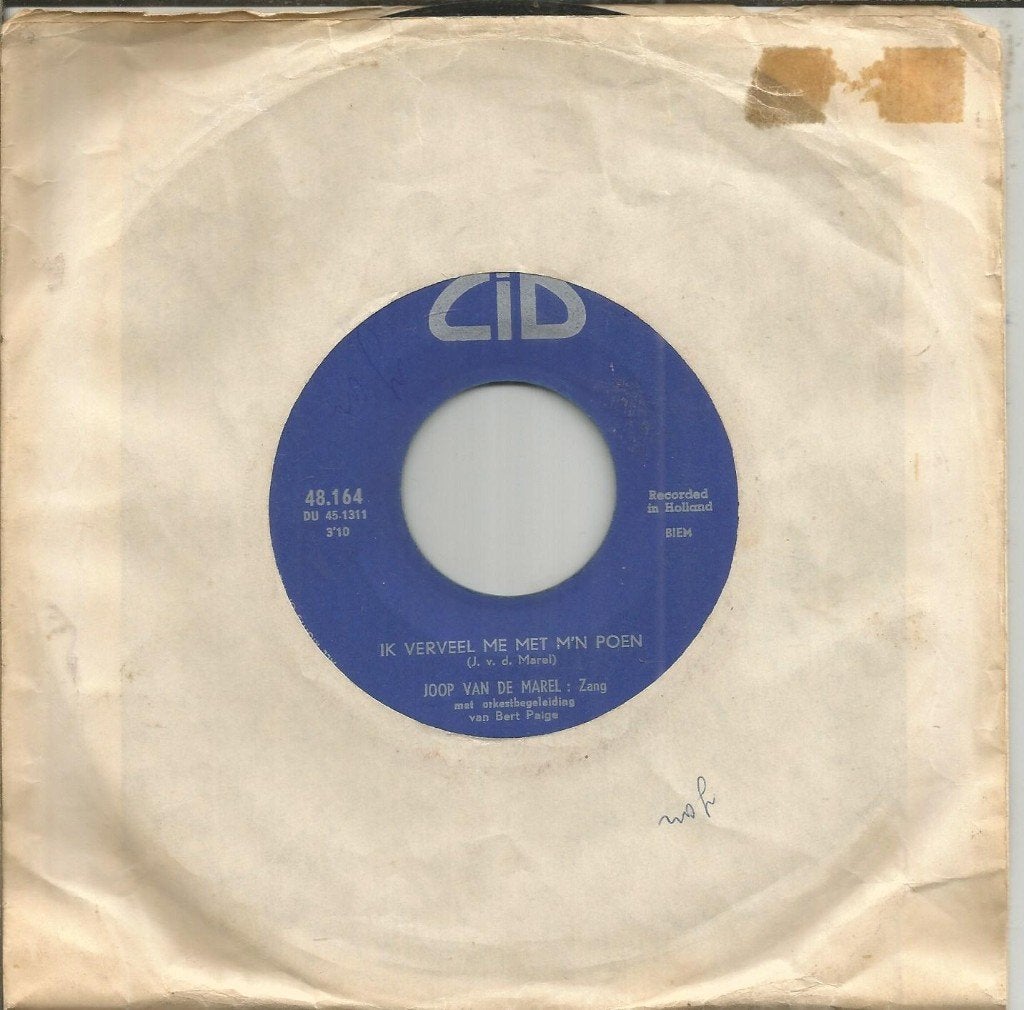 Joop van de Marel – Ik Verveel Me Met M'n Poen (1957), 7 inch, Ophalen of Verzenden, Zo goed als nieuw, Levenslied of Smartlap