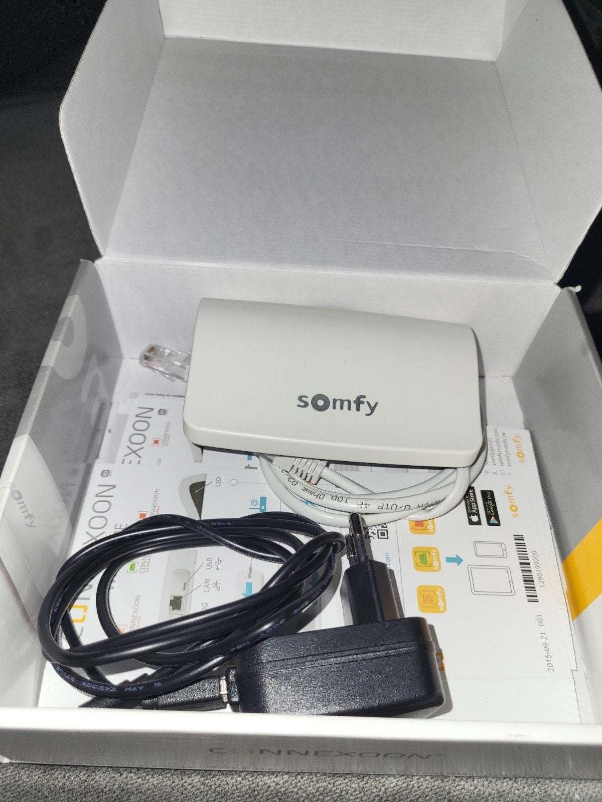 Somfy Connexoon - Smart Home Hub voor Rolluiken en Zonwering, Ophalen of Verzenden, Wit, Minder dan 100 cm, Minder dan 100 cm