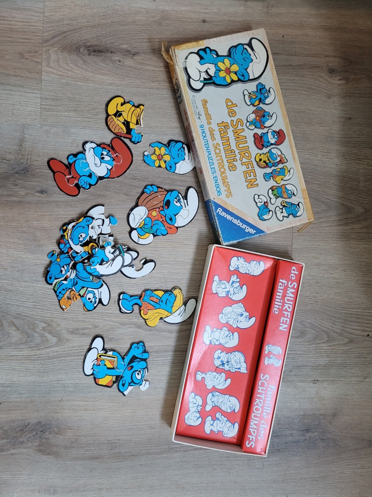 Complete houten Smurfenpuzzel Ravensburger, Gebruikt, Ophalen of Verzenden, Van hout, 4 tot 6 jaar